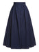 Dark Blue Gray 1960s Solid Umbrella Skirt, vintage skirt, retro style - perfect for women who love vintage and retro fashion