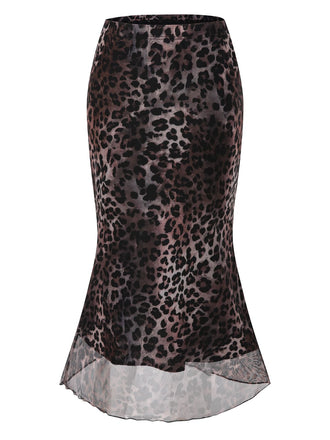 1950s Leopard Mesh Mermaid Skirt | 1950s | vintage skirt, retro style