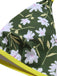 Dark Green 1940s Halter Bow Floral Swimsuit — 1940s poolside glamour meets sun-drenched confidence