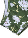 Dark Green 1940s Halter Bow Floral Swimsuit: 1940s Riviera elegance, reimagined for her