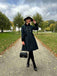 Dark Green 1940s Solid Button Coat: timeless style reimagined
