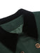 Dark Green 1940s Solid Button Coat — 1940s style that speaks before she does