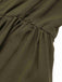 Dark Green 1940s Solid Button Sling Dress, vintage dress, retro fashion - perfect for women who love vintage and retro fashion
