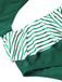 Dark Green 1940s Striped Ruffled Swimsuit, vintage swimsuit, pin-up swimwear - perfect for women who love vintage and retro fashion