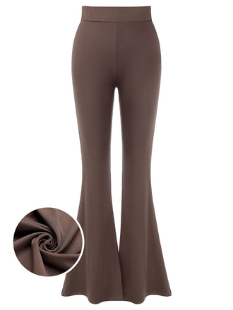 Dark Khaki 1950s Solid Flared Pants, vintage fashion, retro style - perfect for women who love vintage and retro fashion