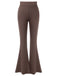 Dark Khaki 1950s Solid Flared Pants, vintage fashion, retro style - perfect for women who love vintage and retro fashion