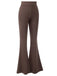 Dark Khaki 1950s Solid Flared Pants, vintage fashion, retro style - perfect for women who love vintage and retro fashion