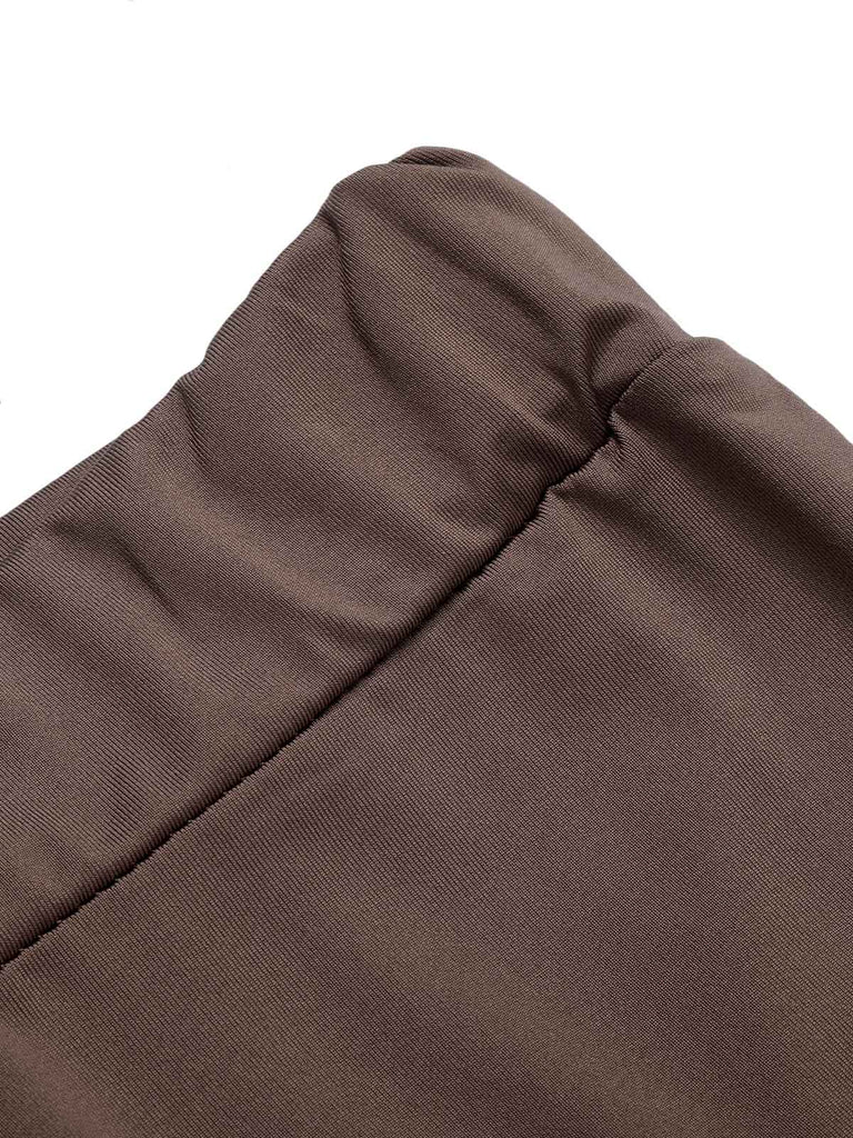 Dark Khaki 1950s Solid Flared Pants, vintage fashion, retro style - perfect for women who love vintage and retro fashion