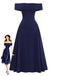 Deep Blue 1950s Vintage Retro Dress