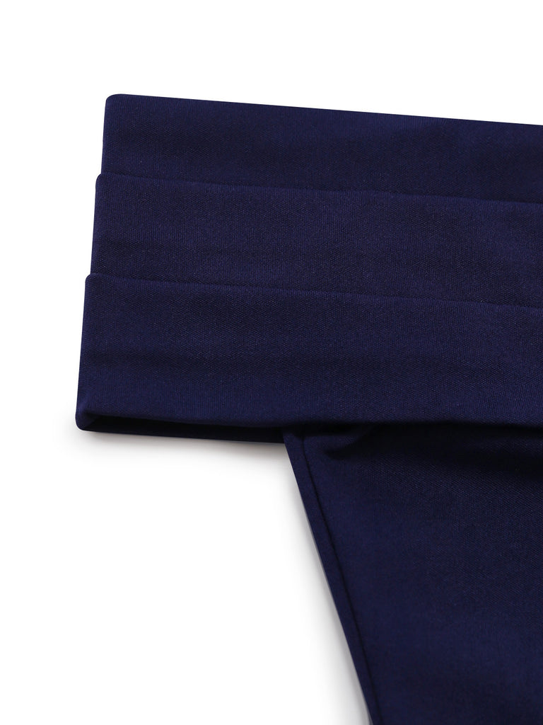 Deep Blue 1950s Vintage Retro Dress 6
