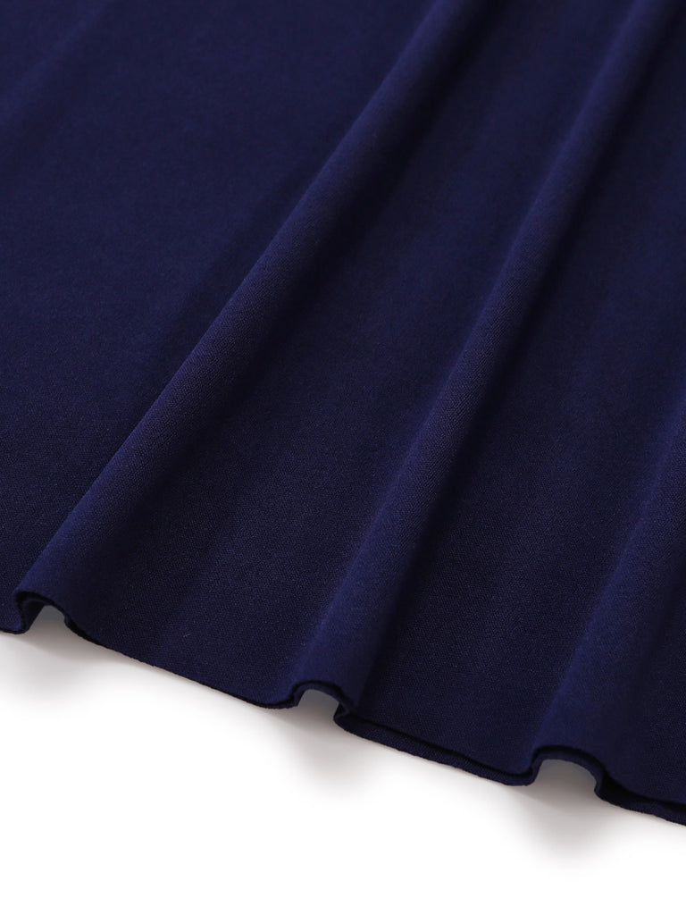 Deep Blue 1950s Vintage Retro Dress 7