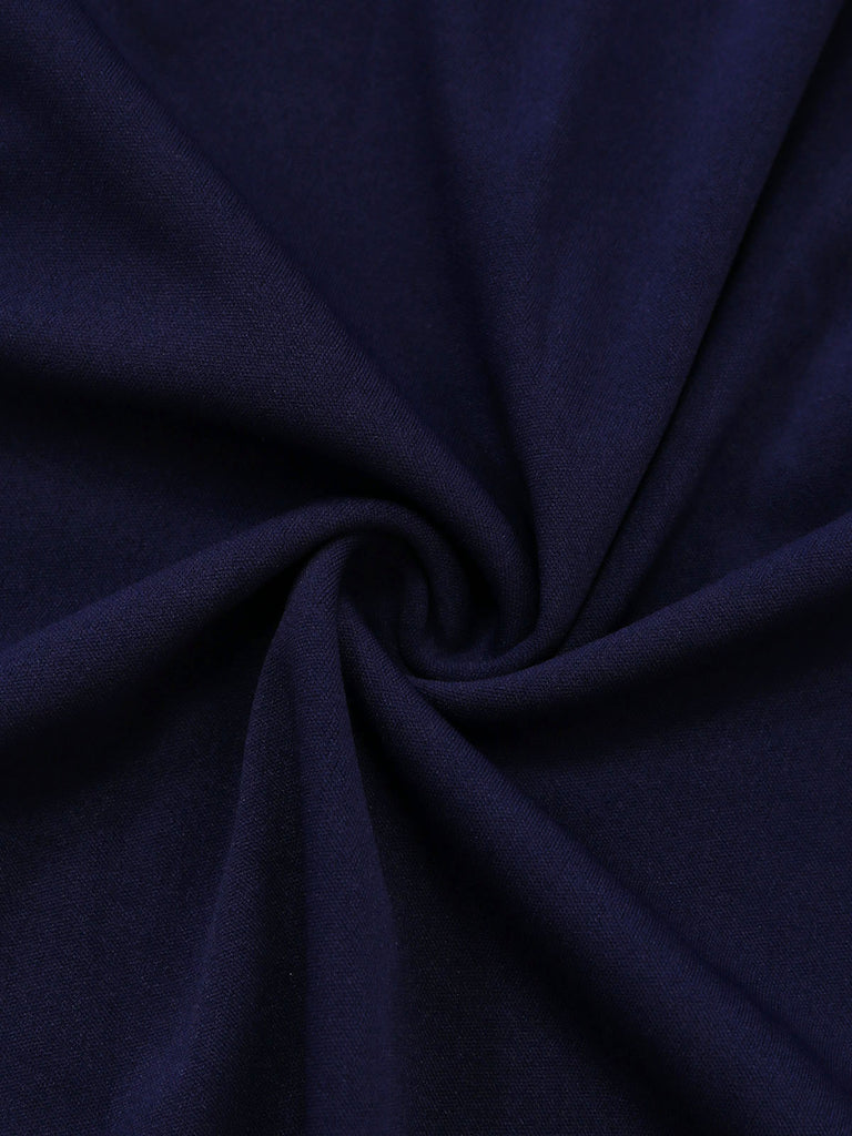 Deep Blue 1950s Vintage Retro Dress 5