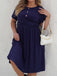 Deep Blue 1950s Solid Front Cross Dress — a 1950s silhouette that turns sidewalks into runways