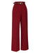 Deep Red 1950s Stripes Wide Leg Belted Pants — 1950s confidence tailored for her stride