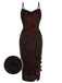 Deep Red 1960s Halloween Spider Web Dress: timeless style reimagined