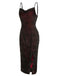 Deep Red 1960s Halloween Spider Web Dress: timeless style reimagined