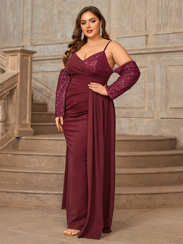 Deep Red 1960s Spaghetti Strap Sequined Dress — the kind of 1960s dress that makes strangers smile