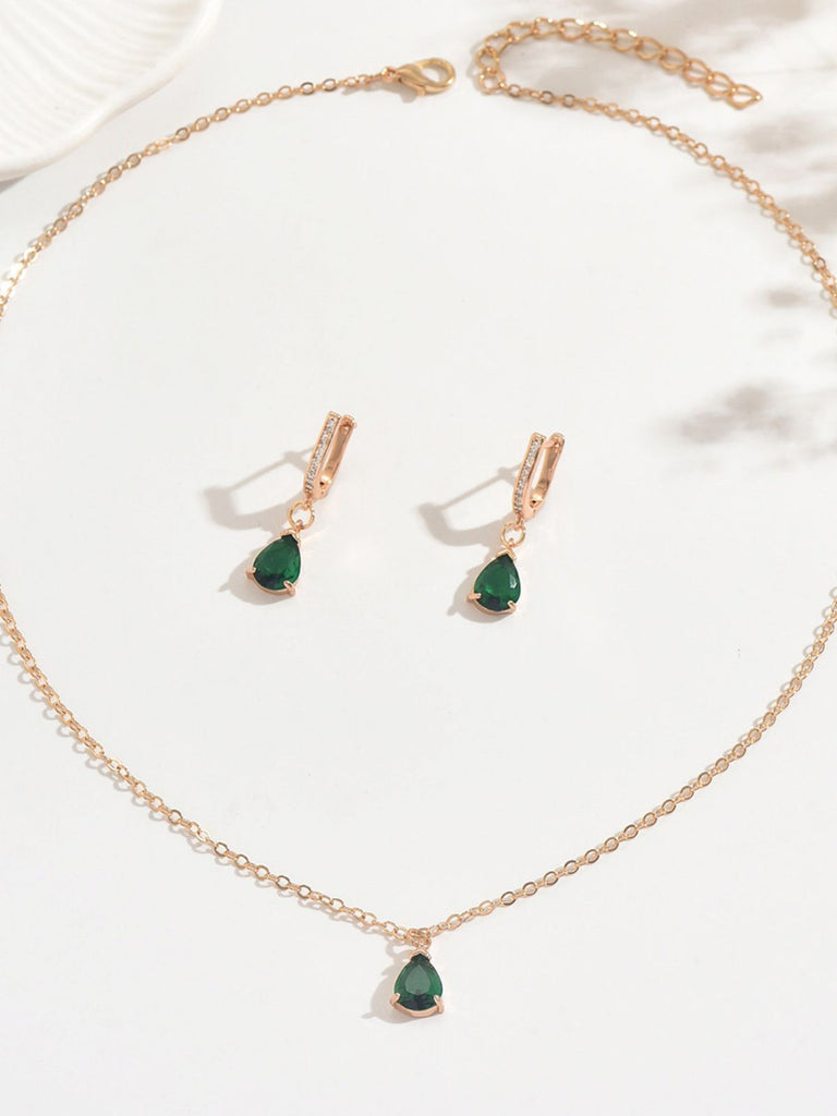 Drop Earrings & Necklace Set - vintage fashion, retro style