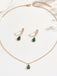 Drop Earrings & Necklace Set - vintage fashion, retro style