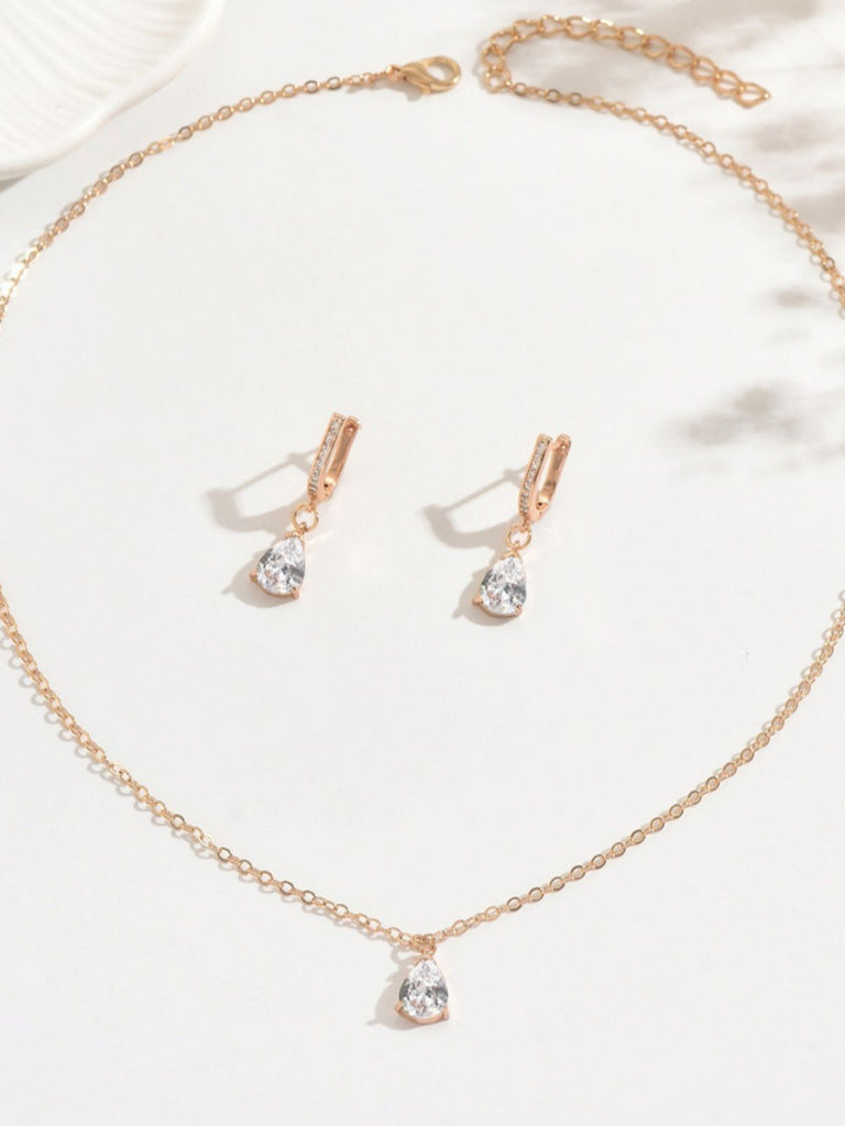 Drop Earrings & Necklace Set - vintage fashion, retro style