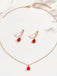 Drop Earrings & Necklace Set - vintage fashion, retro style
