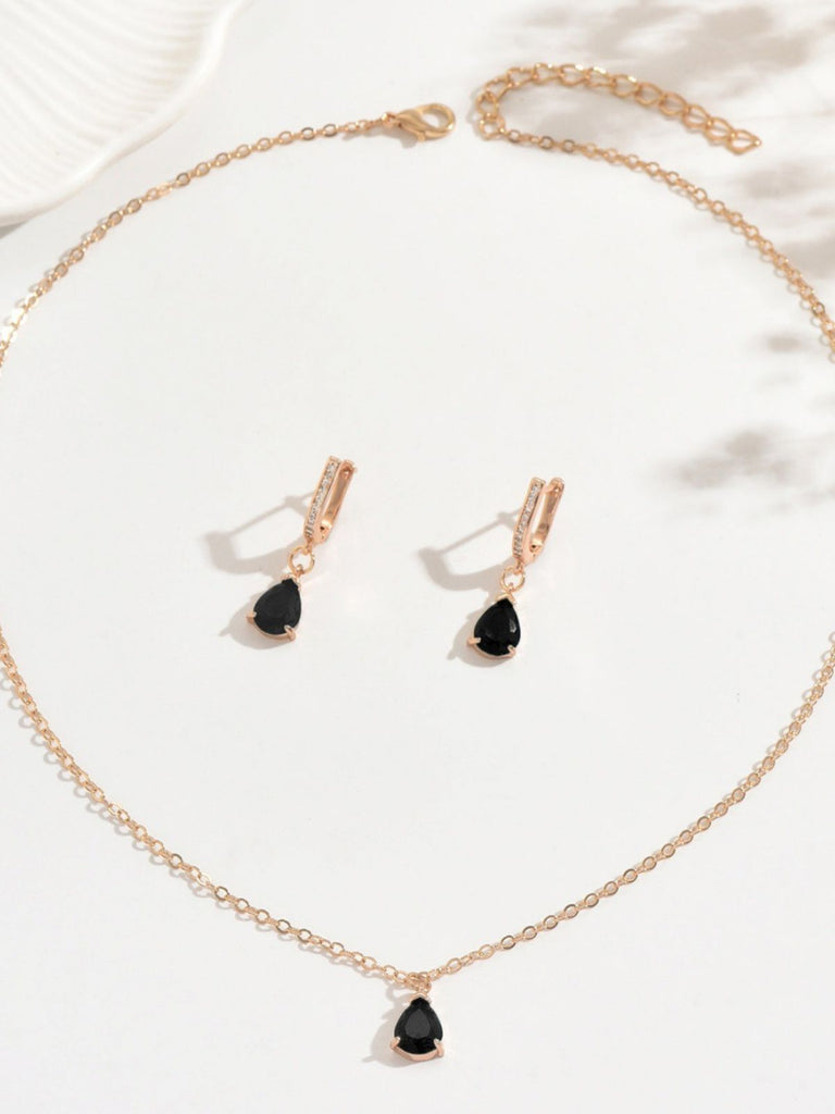 Drop Earrings & Necklace Set - vintage fashion, retro style