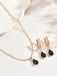 Drop Earrings & Necklace Set - vintage fashion, retro style