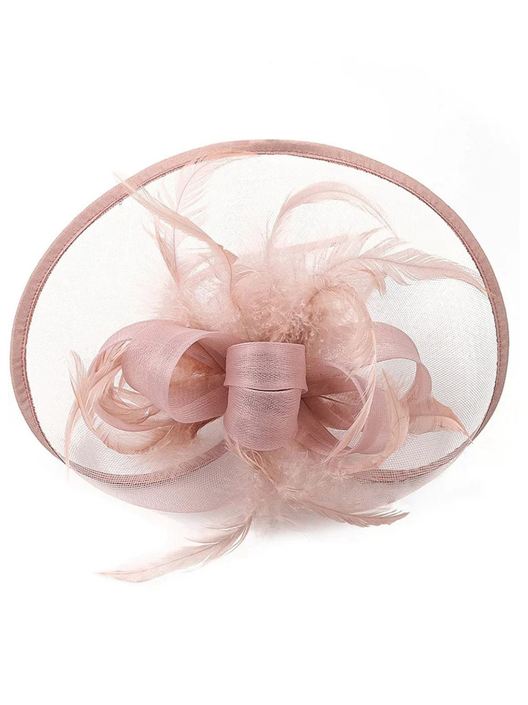 Feather Fascinator Hat With Veil - vintage fashion, retro style
