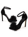 Feather Suede Strap High Heels - vintage shoes, retro heels