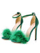 Feather Suede Strap High Heels - vintage shoes, retro heels