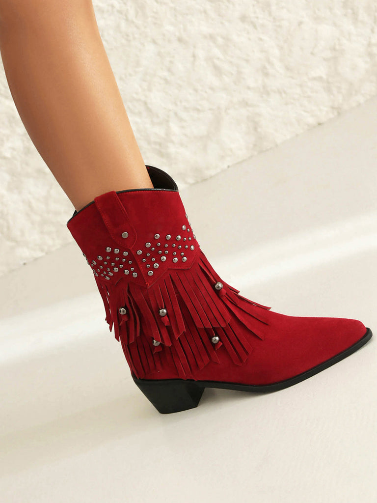 This Flannelette Cone Heel Western Boots whispers vintage secrets to those who notice