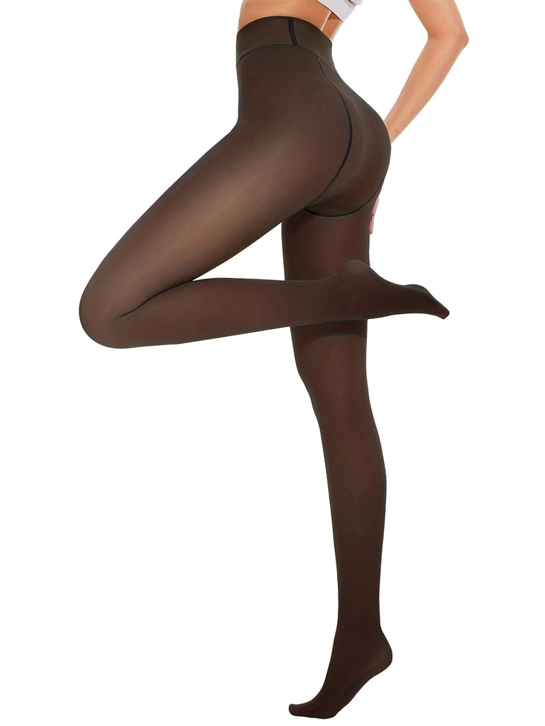 Fleece-Lined Thick Anti-Snag Warm Opaque Tights - vintage fashion, retro style