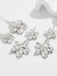 Floral Double Clavicle Necklace & Earrings Set - vintage fashion, retro style