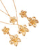 Floral Double Clavicle Necklace & Earrings Set - vintage fashion, retro style