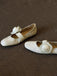 Removable 3D Floral Faux-Lambskin Mary Jane Flat Shoes, vintage fashion, retro style, classic design, women, elegant