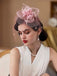 Floral Feather Fascinator Hat With Veil - vintage fashion, retro style