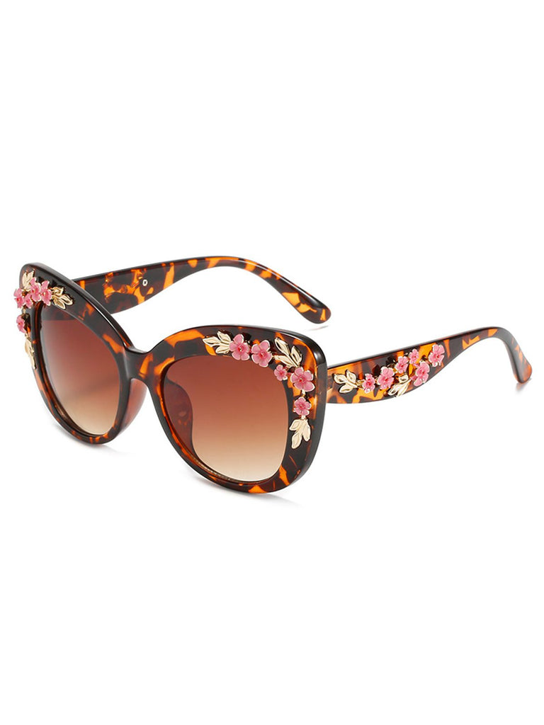 Floral Plastic Gradient Sunglasses: timeless style reimagined
