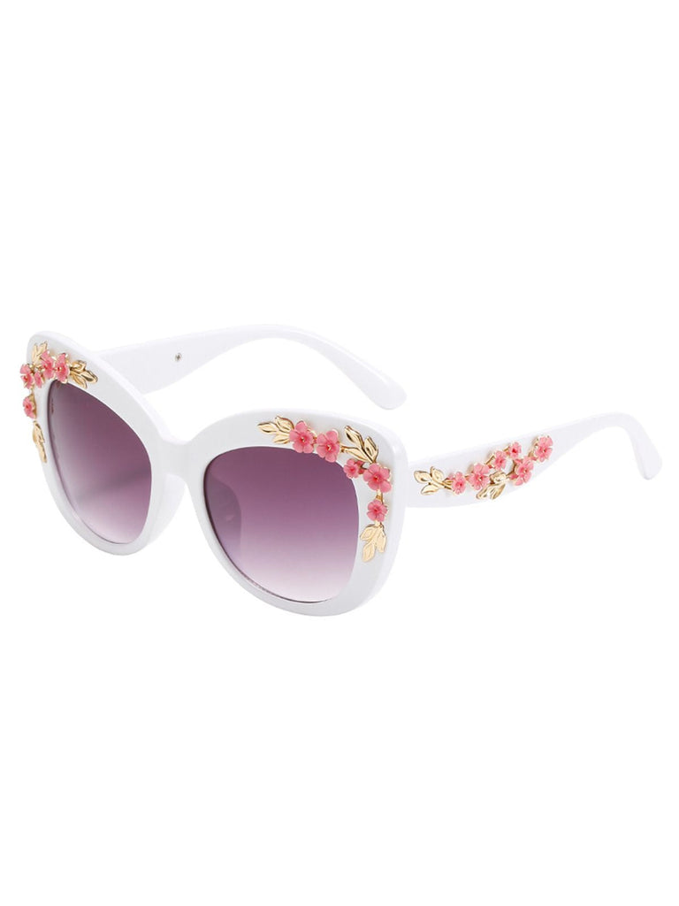 Floral Plastic Gradient Sunglasses — vintage elegance for the modern woman