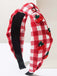 Fruit Gingham Plaid Retro Bow Headband - vintage fashion, retro style