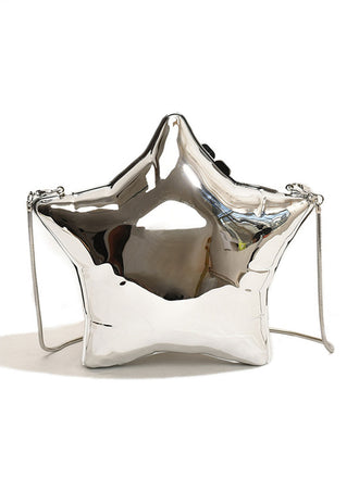 Funny Five Pointed Star Chain Crossbody Bag - vintage fashion, retro style