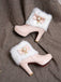 Fur Bow Pointed High Heels Boots: timeless vintage elegance she makes her own
