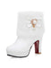 This Fur Bow Pointed High Heels Boots whispers vintage secrets to those who notice