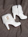 Fur Bow Pointed High Heels Boots — vintage style that transcends decades