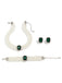 Gemstone Pearl Necklace & Bracelet & Earrings Set, vintage fashion, retro style - perfect for women who love vintage and retro fashion