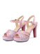 Glitter PU Leather High Heel Sandals: timeless vintage elegance she makes her own