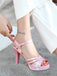 Glitter PU Leather High Heel Sandals — vintage vintage charm for her modern wardrobe