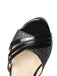 Glitter PU Leather High Heel Sandals — vintage vintage charm for her modern wardrobe