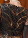 Gold 1920s Sequin Tassel V-Neck Maxi Dress - vintage dress, retro fashion, Gatsby party