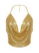 Gold-1970s-Draped-Cowl-Neck-Metallic-Chain-Halter-Top, vintage, retro