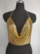 Gold-1970s-Draped-Cowl-Neck-Metallic-Chain-Halter-Top, vintage, retro